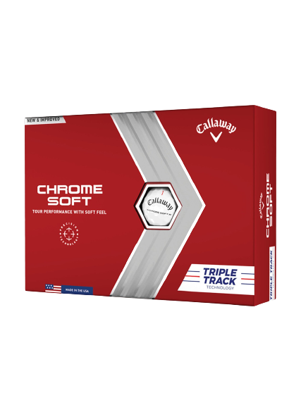 Callaway Golf Chrome Soft Triple Track Golf Balls - White